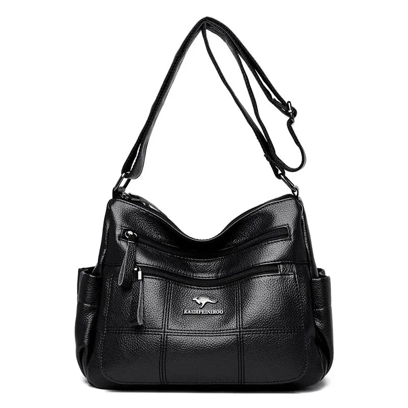 Elegant Soft Leather Tote Bag for Women - Versatile Designer Handbag with Adjustable Shoulder Strap and Large Capacity