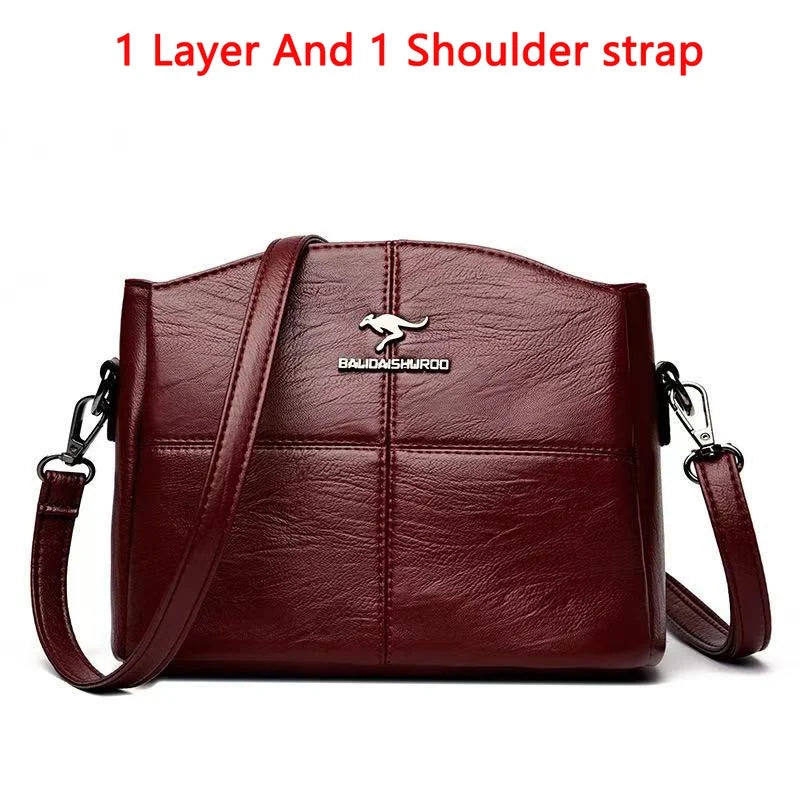 Elegant Soft Leather Tote Bag for Women - Versatile Designer Handbag with Adjustable Shoulder Strap and Large Capacity