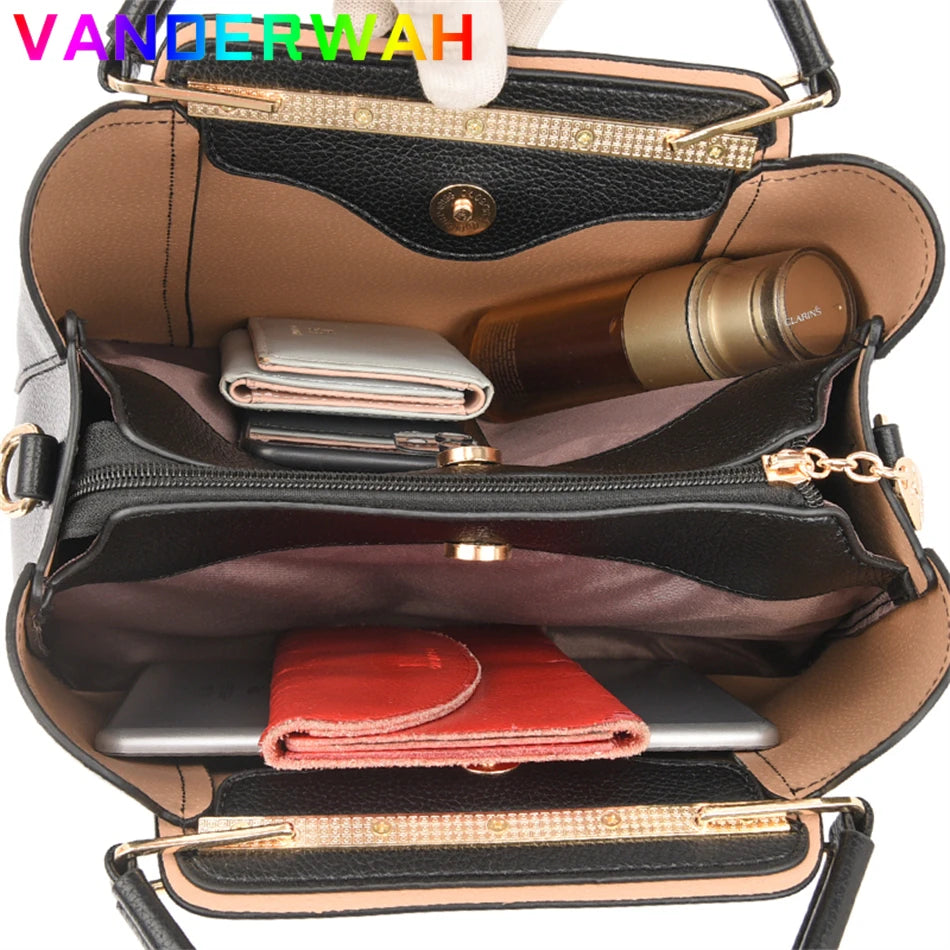 Elegant Soft Leather Tote Bag for Women - Versatile Designer Handbag with Adjustable Shoulder Strap and Large Capacity