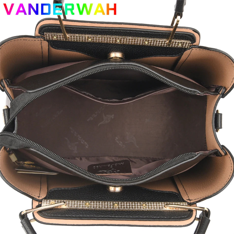 Elegant Soft Leather Tote Bag for Women - Versatile Designer Handbag with Adjustable Shoulder Strap and Large Capacity